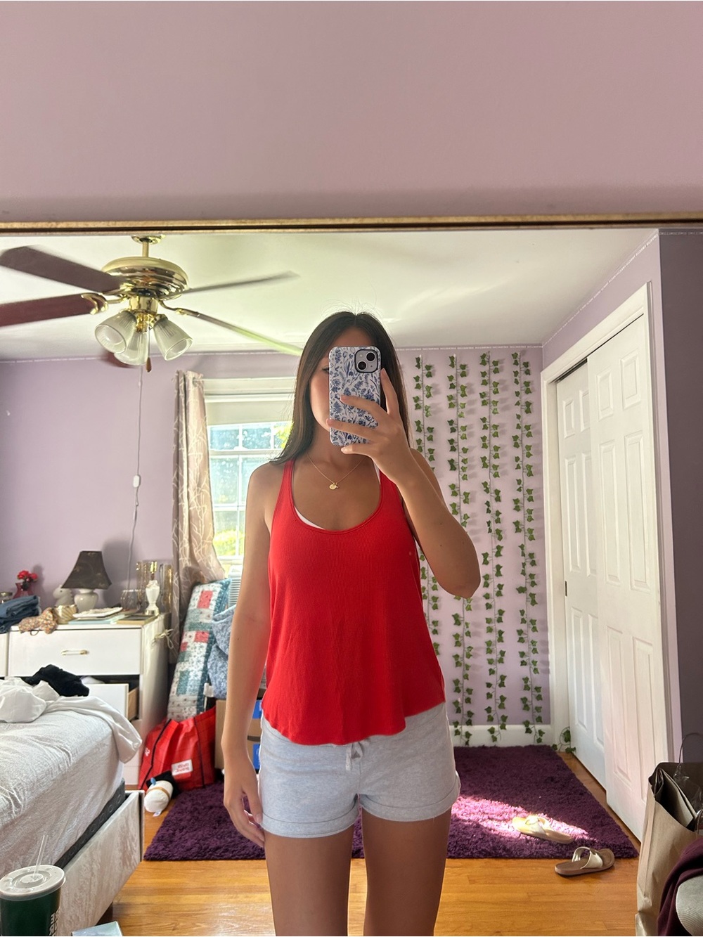 Victoria's Secret Red Scoop Neck Tank Top